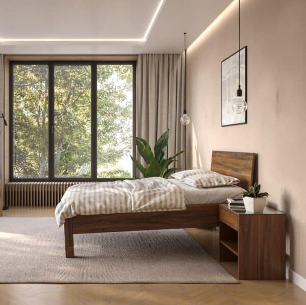 SAMINA Healthy Sleep System + Solid Wood Bed Frame (Twin)